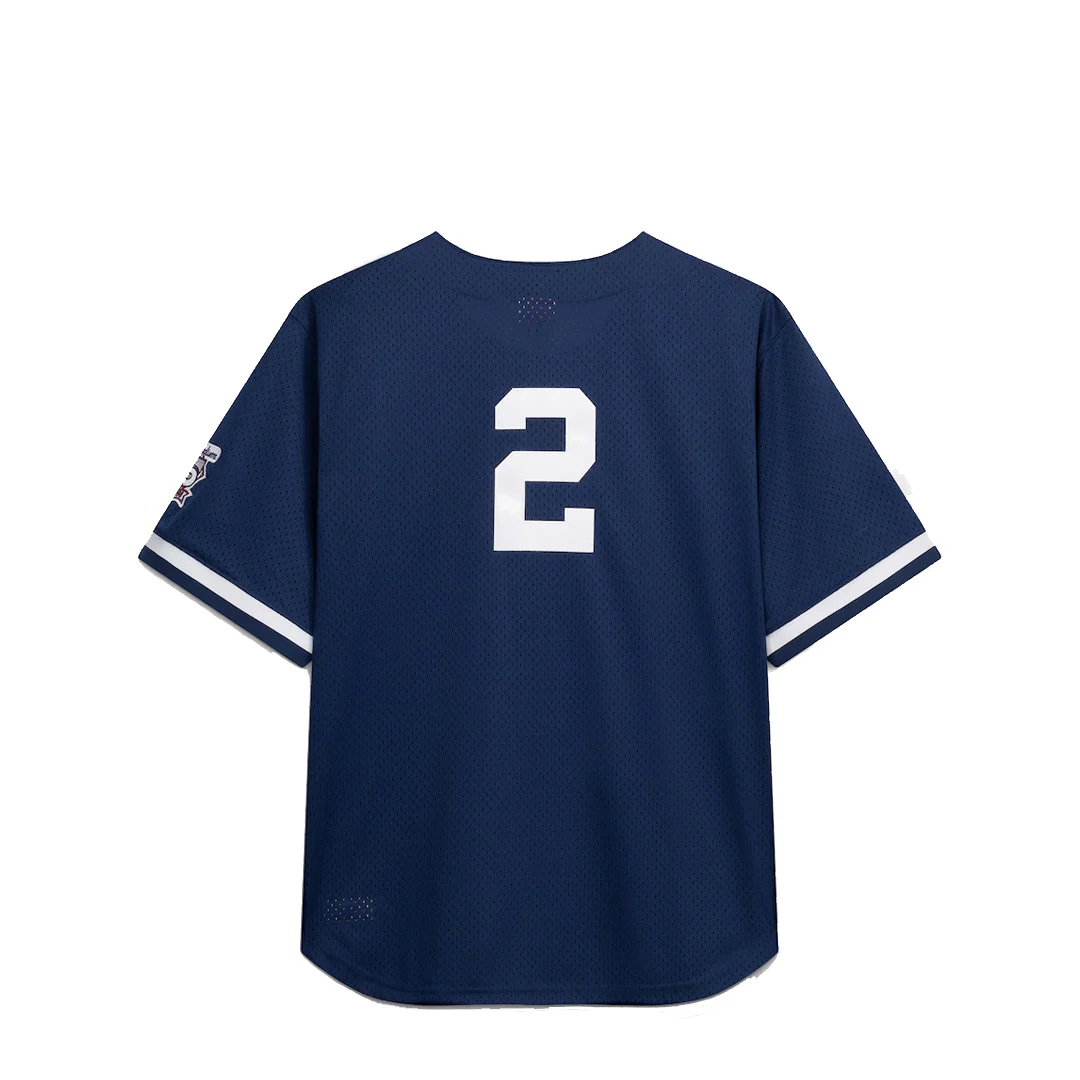 NEW YORK YANKEES DEREK JETER BUTTON UP JERSEY NAVY - Image 2