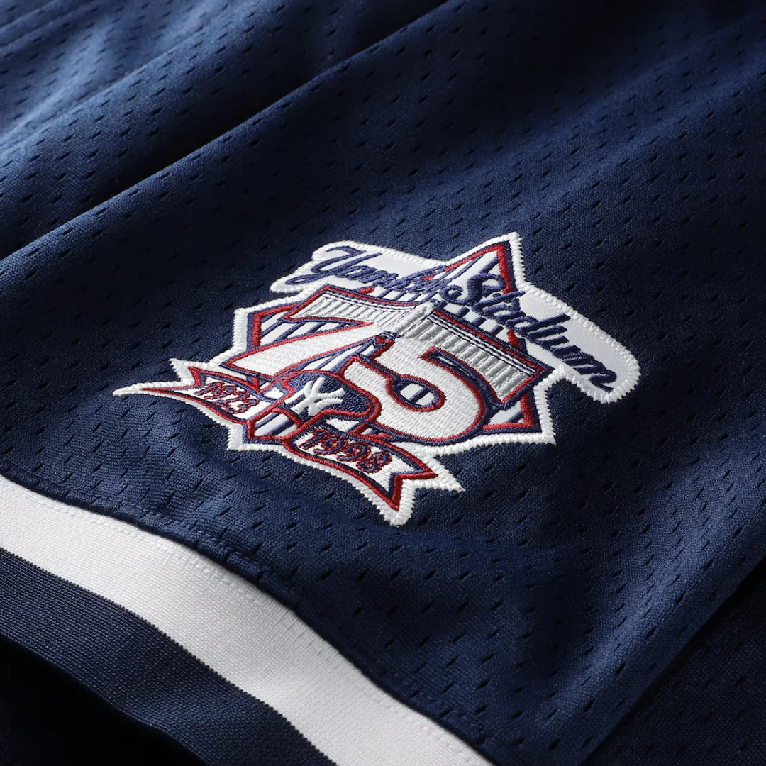 NEW YORK YANKEES DEREK JETER BUTTON UP JERSEY NAVY - Image 3