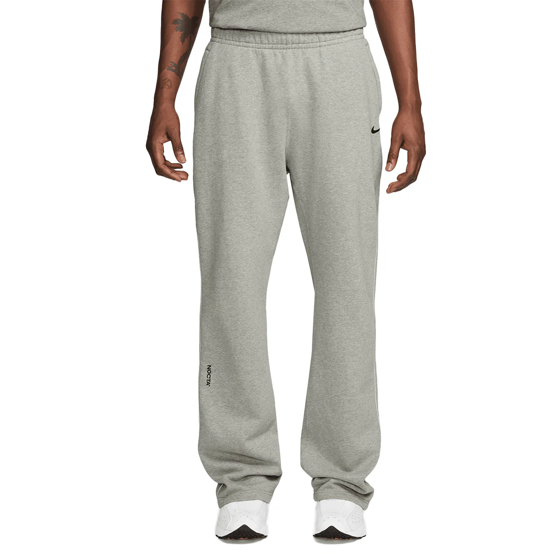 NOCTA OPEN HEM FLEECE PANTS HEATHER GREY