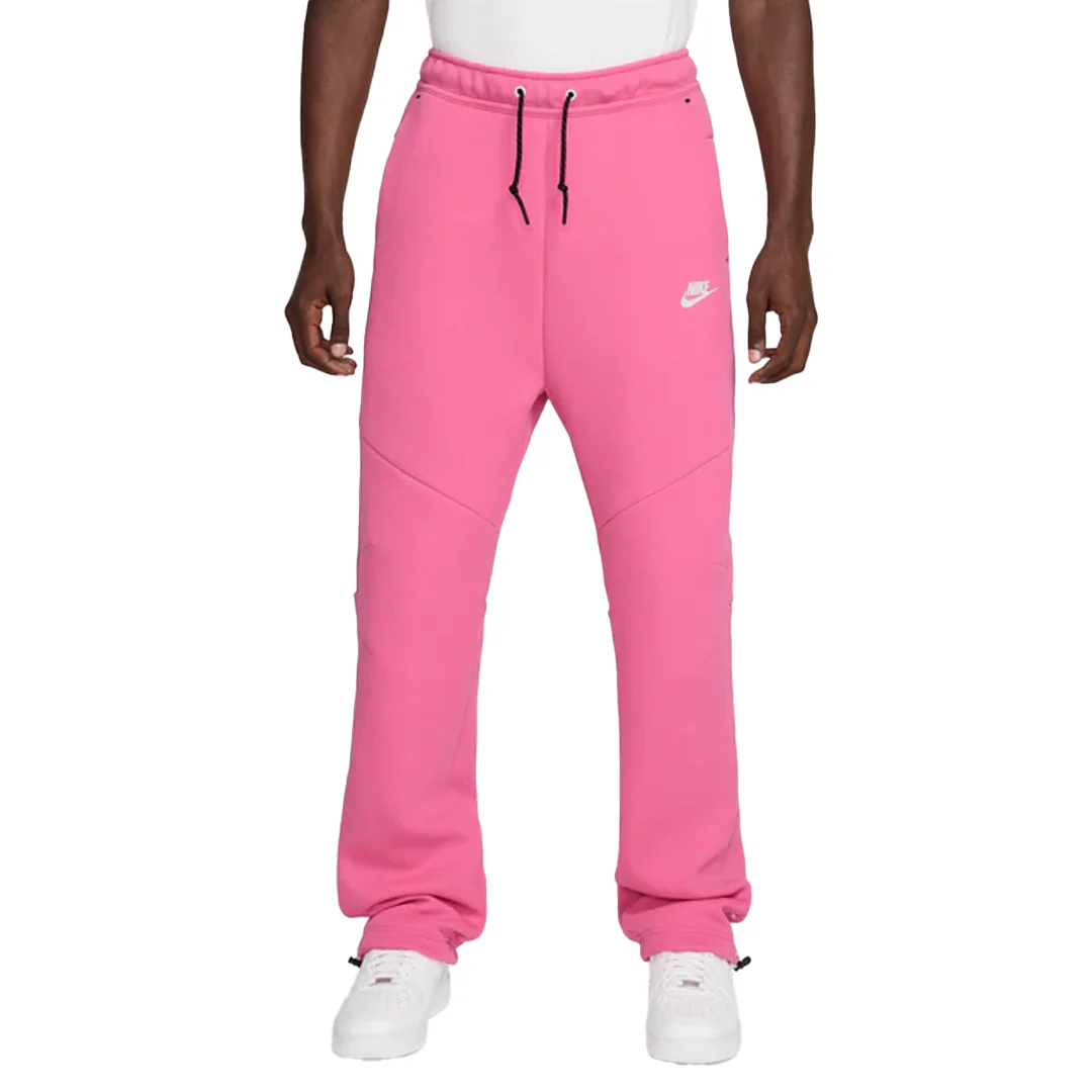 NRG TECH FLEECE DRAWSTRING CUFF PANTS PINKSICLE/WHITE