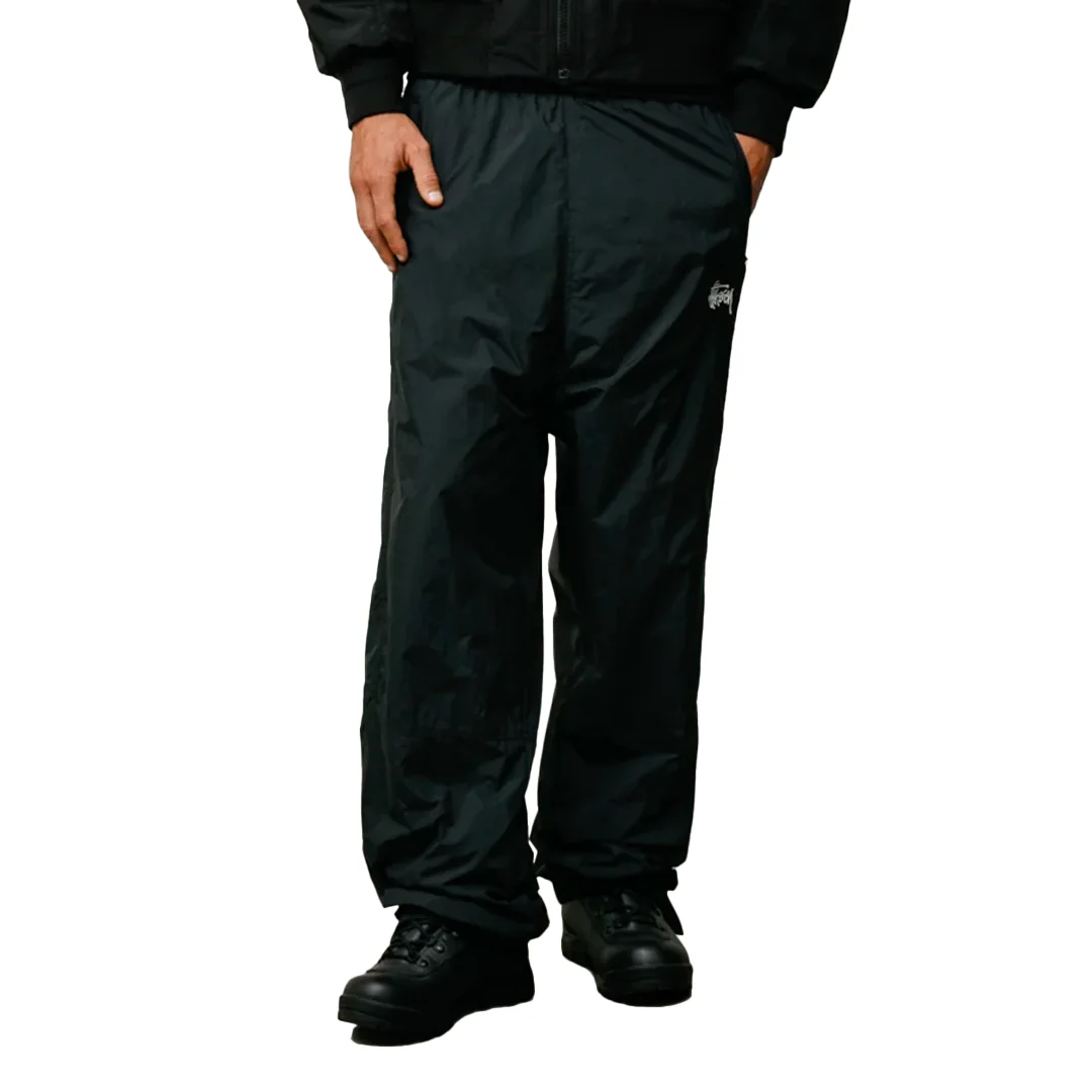 NYLON TRACK PANTS BLACK - Image 3