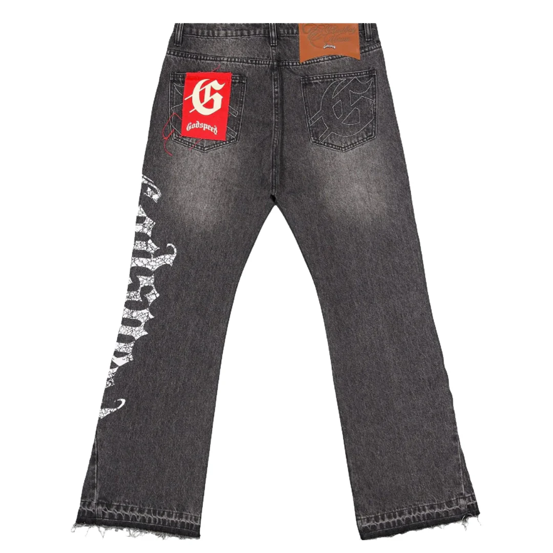 OG LOGO FLARED DENIM WASHED GREY - Image 2