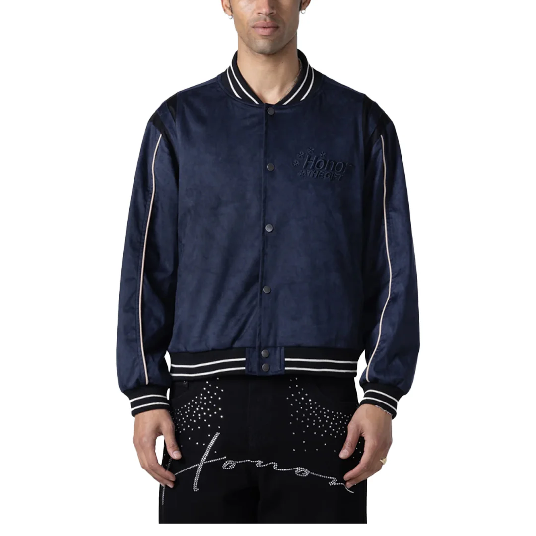 OIL HEAD VARSITY BOMBER NAVY - Image 3