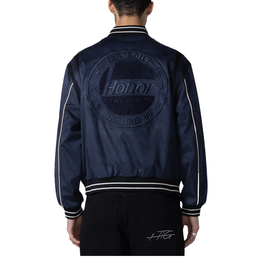 OIL HEAD VARSITY BOMBER NAVY - Image 5