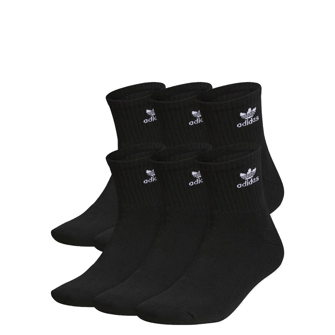 UNISEX ORIGINALS TREFOIL 6-PACK QUARTER BLACK