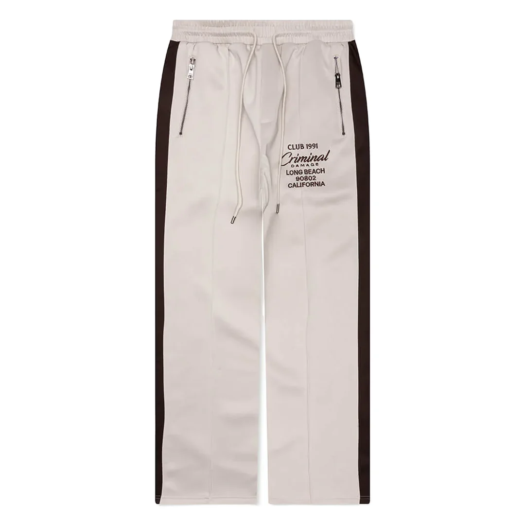 PIN TUCK TRACK PANT STONE/BROWN - Image 2