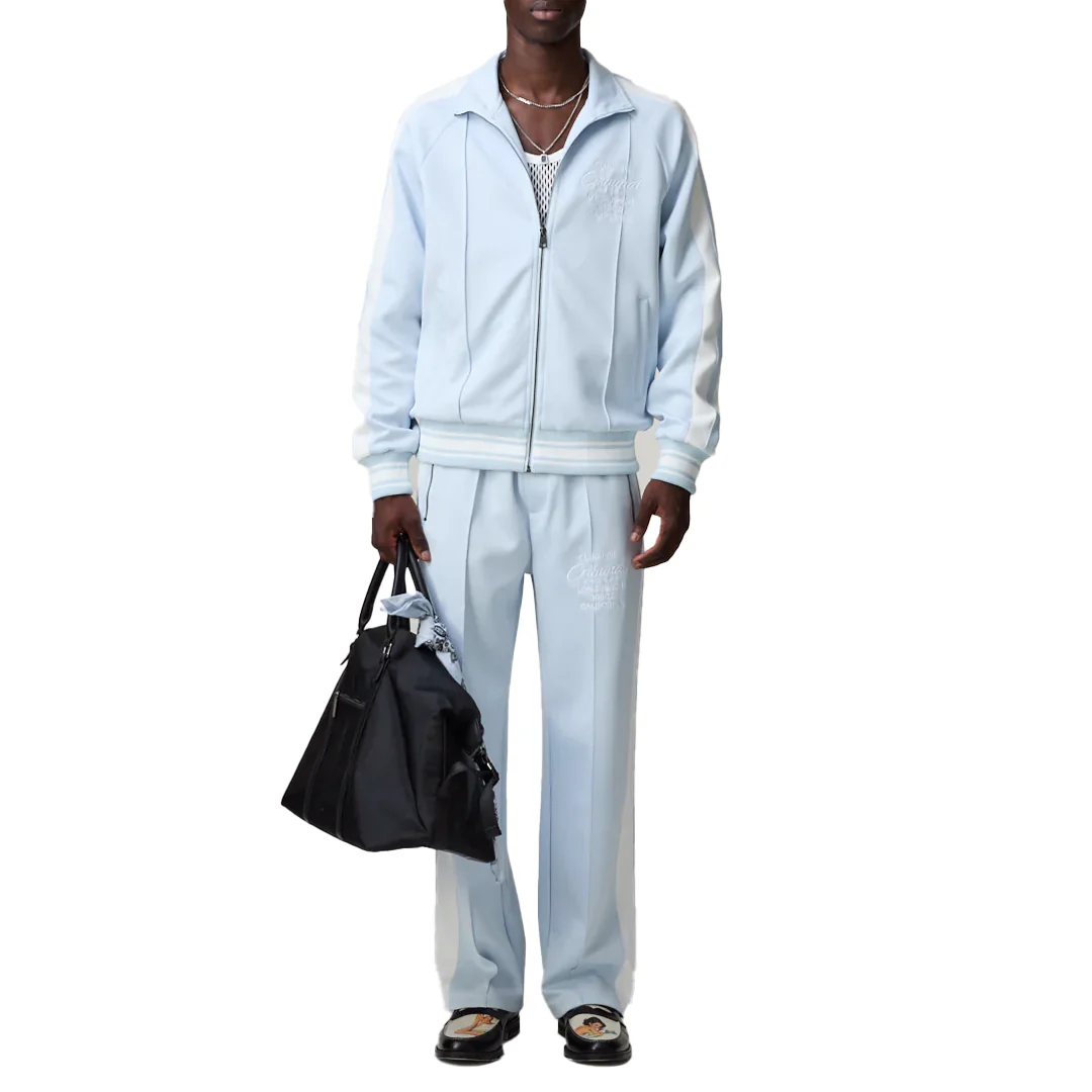 PIN TUCK TRACK TOP BLUE/OFF WHITE - Image 3