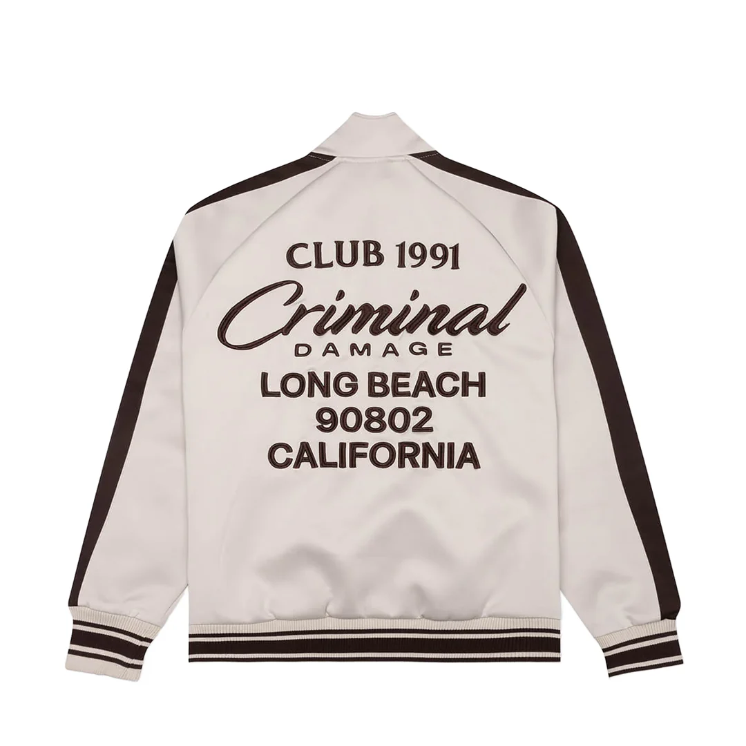 PIN TUCK TRACK TOP STONE/BROWN - Image 2