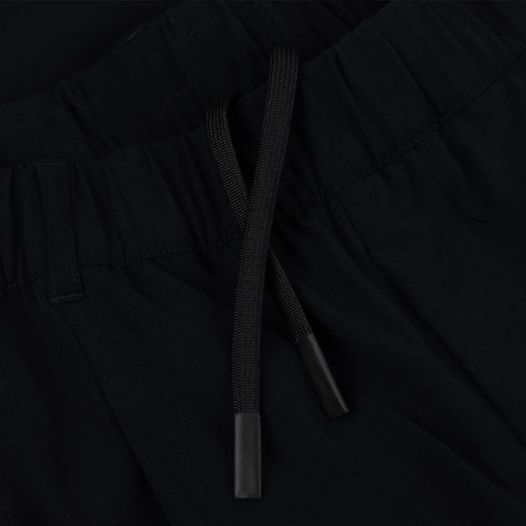 PLEATED NYLON PANTS BLACK - Image 4