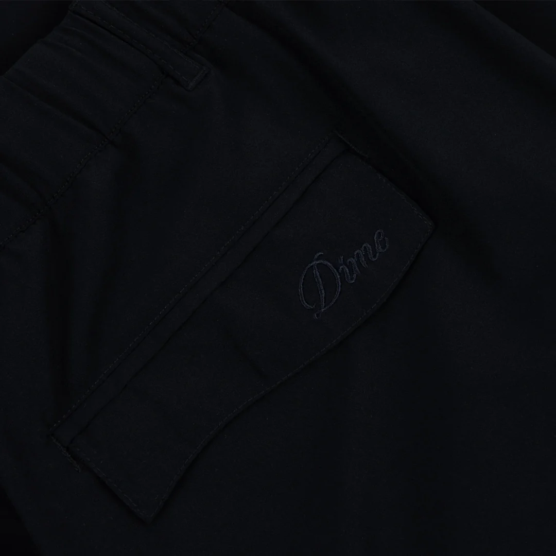 PLEATED NYLON PANTS BLACK - Image 5