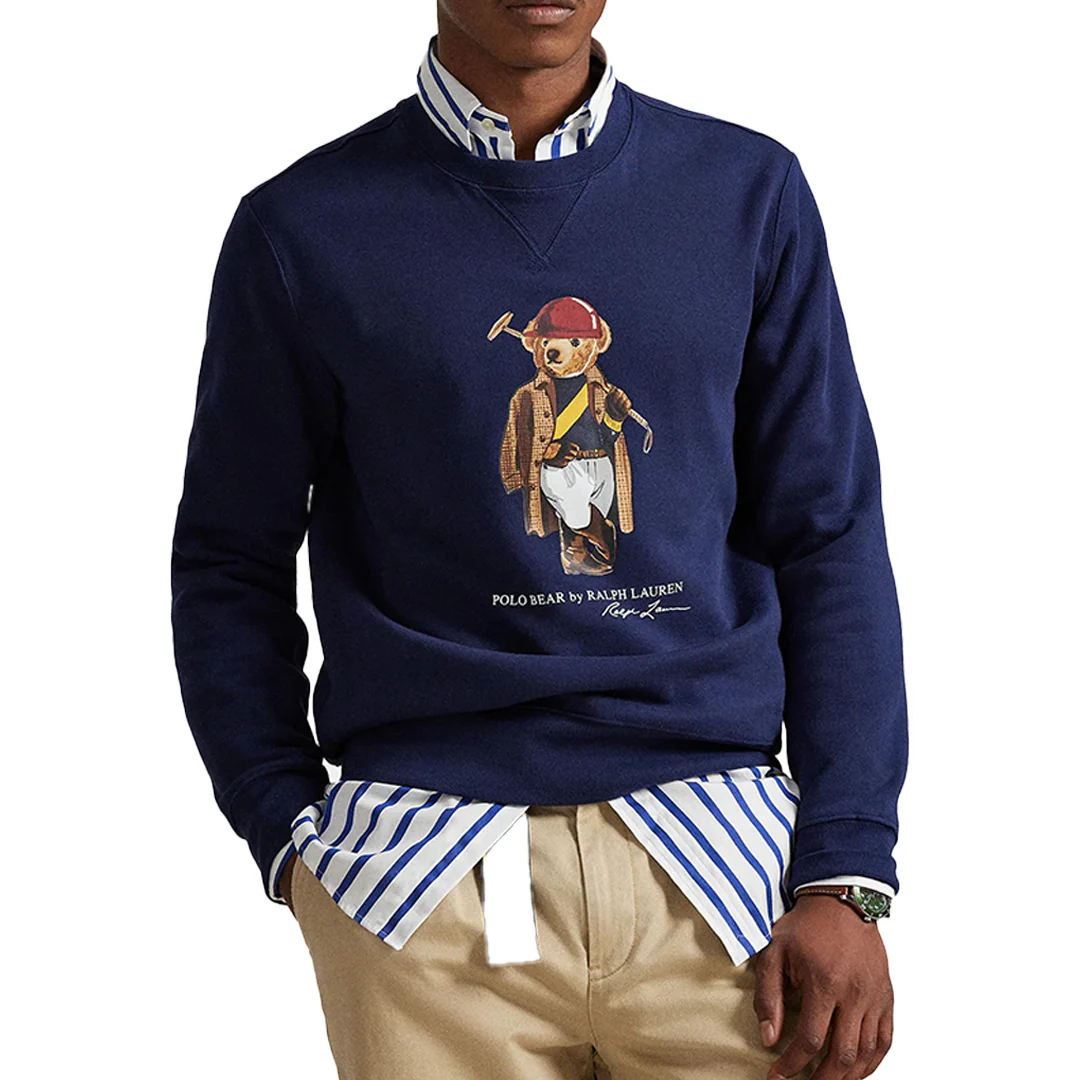 POLO BEAR FLEECE SWEATSHIRT BLUE - Image 2