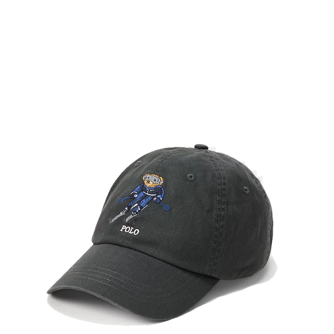 POLO BEAR TWILL BALL CAP GREY