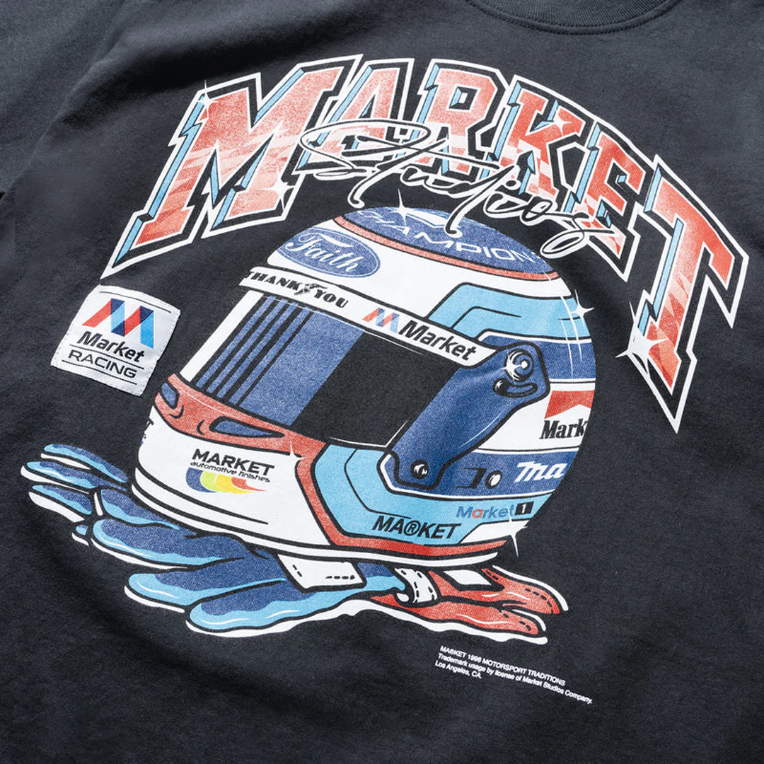 RACING HELMET T-SHIRT BLACK - Image 3