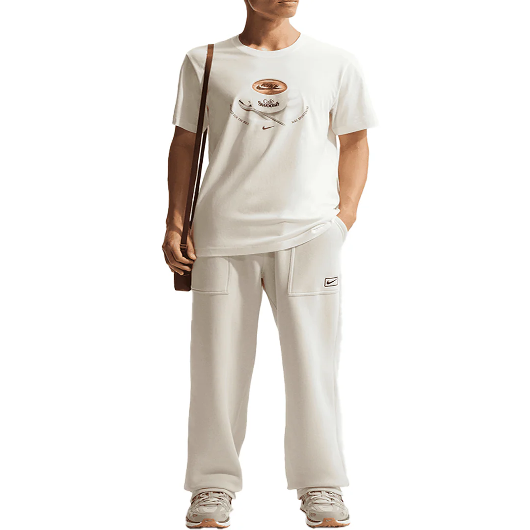 RELAXED FIT CAFE SWOOSH T-SHIRT WHITE - Image 2