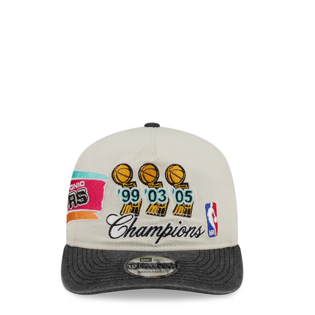 SAN ANTONIO SPURS CHAMPIONS 19TWENTY ADJUSTABLE BEIGE HAT - Image 3