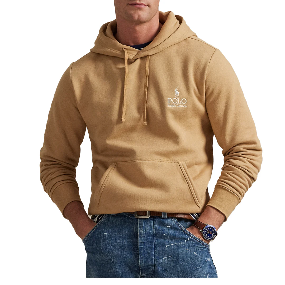 SEASONAL FLEECE HOODIE CAMEL - Image 2