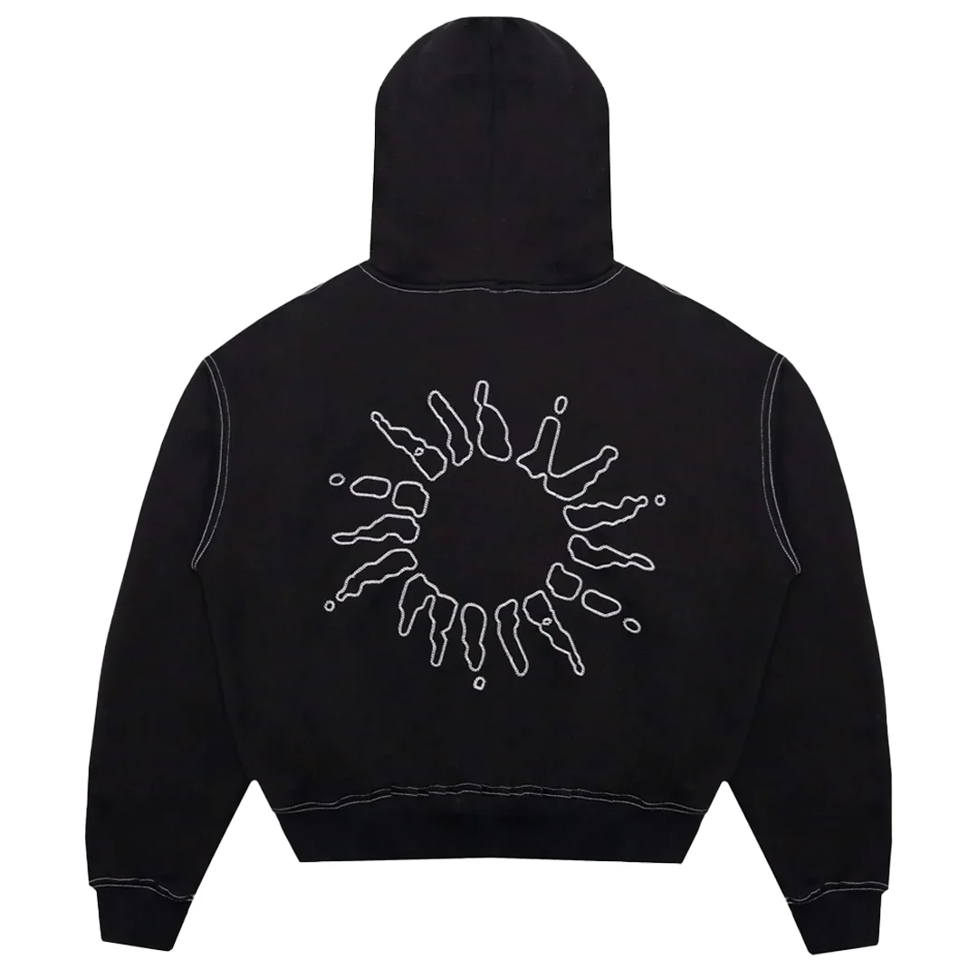 SIGNATURE ZIP HOODIE BLACK/WHITE - Image 3