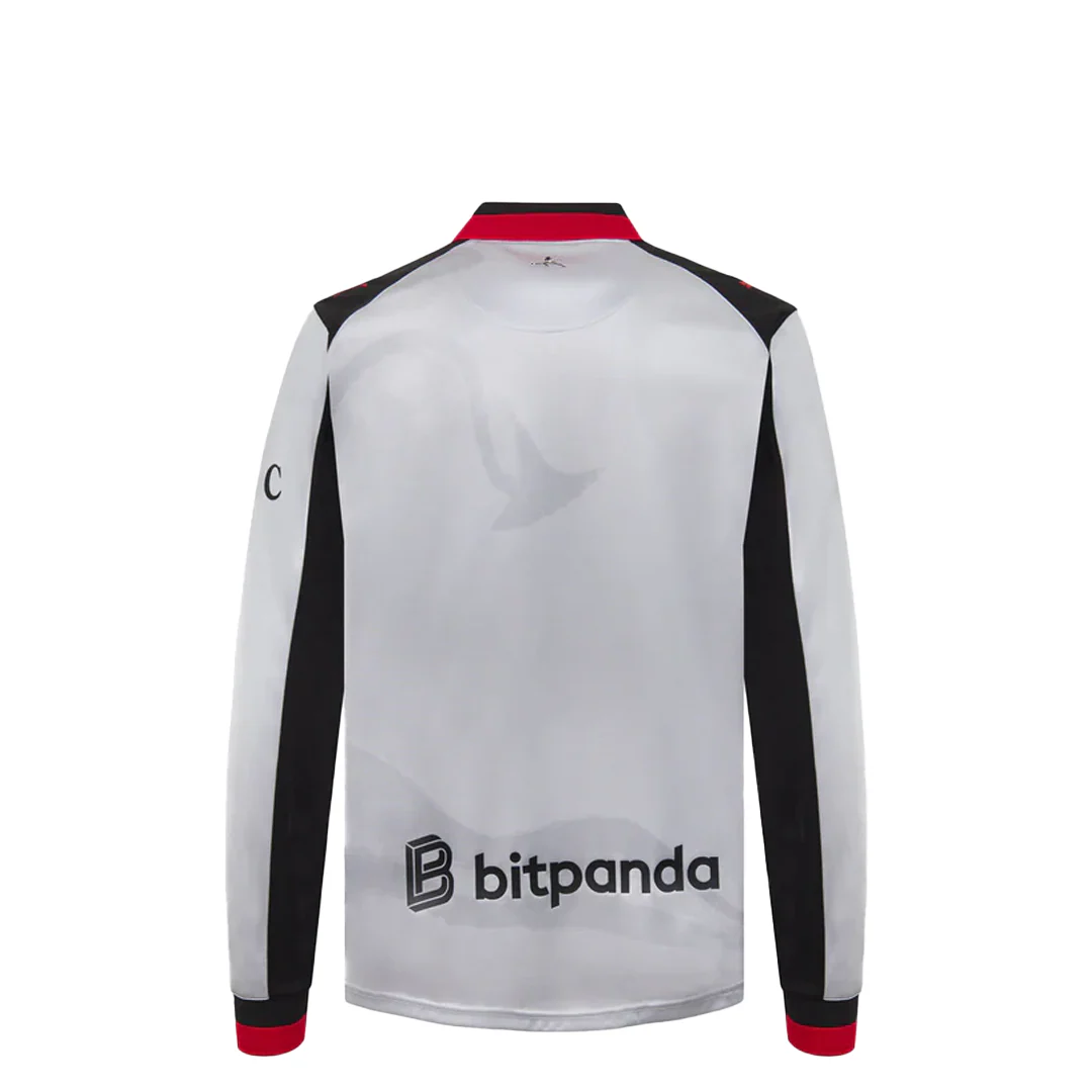 SLAM JAM + AC MILAN 4TH KIT LIMITED EDITION LS JERSEY SILVER MIST - Image 2