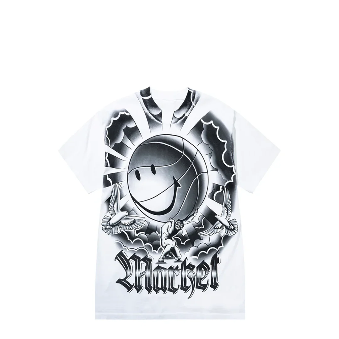SMILEY CARRY YOUR WEIGHT T-SHIRT WHITE