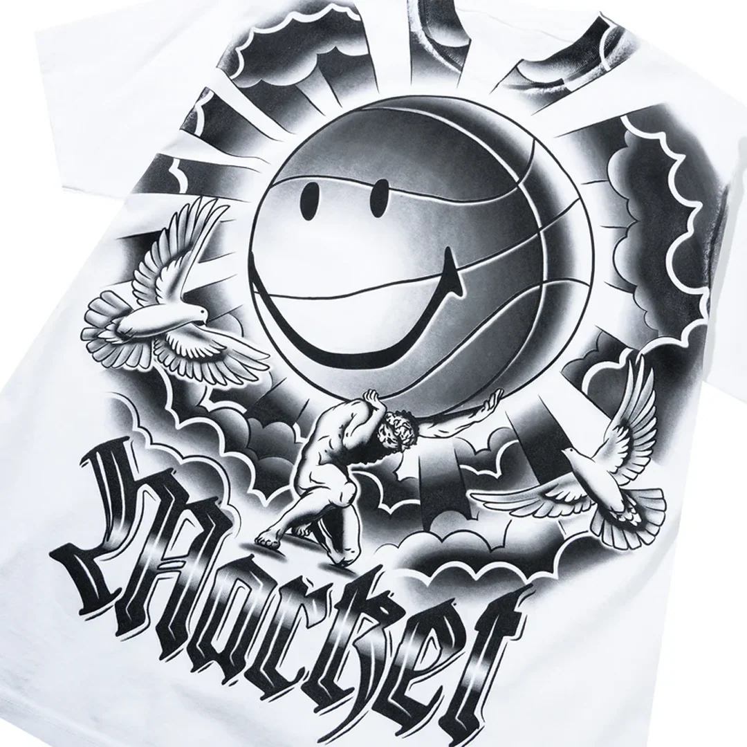 SMILEY CARRY YOUR WEIGHT T-SHIRT WHITE - Image 3