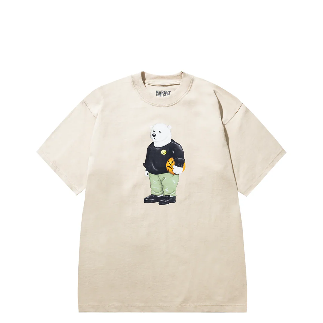 SMILEY POLAR BEAR T-SHIRT WOOD ASH