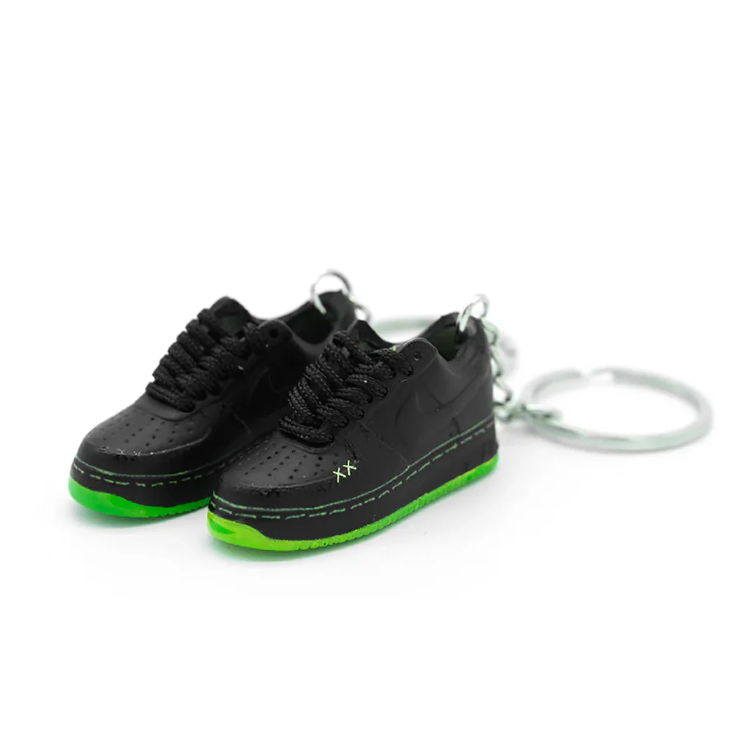 BLACK/NEON AIR FORCE SNEAKER KEYCHAIN