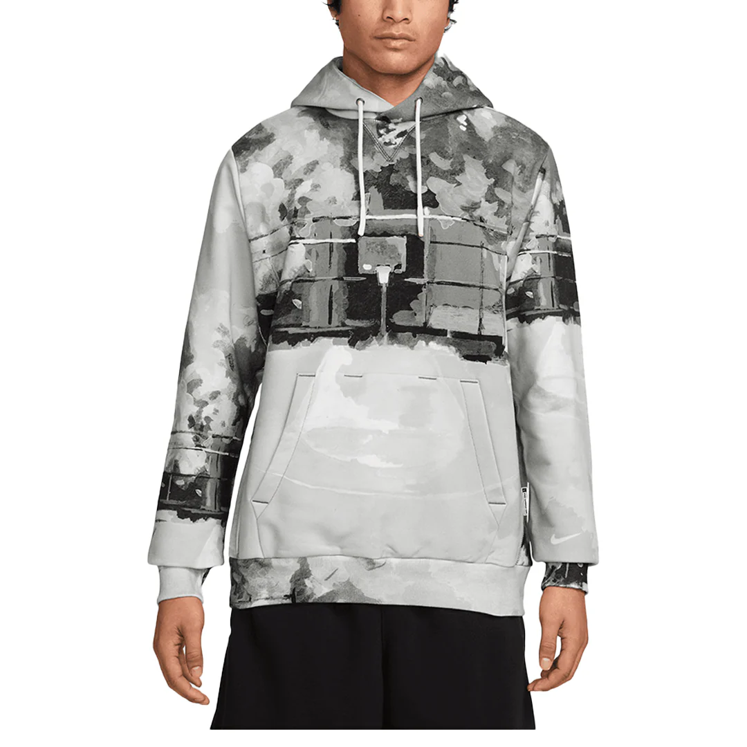 THERMA-FIT PULLOVER BASKETBALL HOODIE IRON GREY