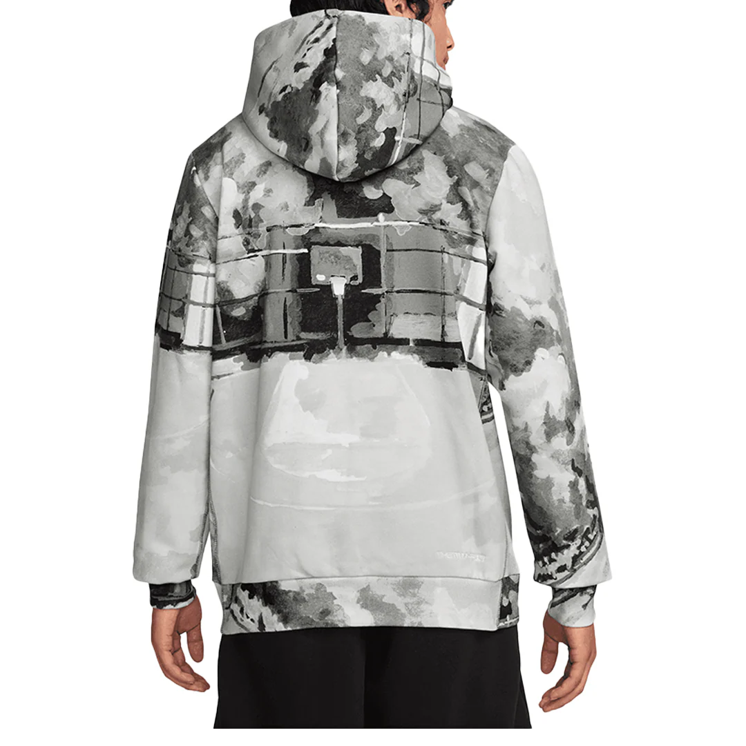 THERMA-FIT PULLOVER BASKETBALL HOODIE IRON GREY - Image 2