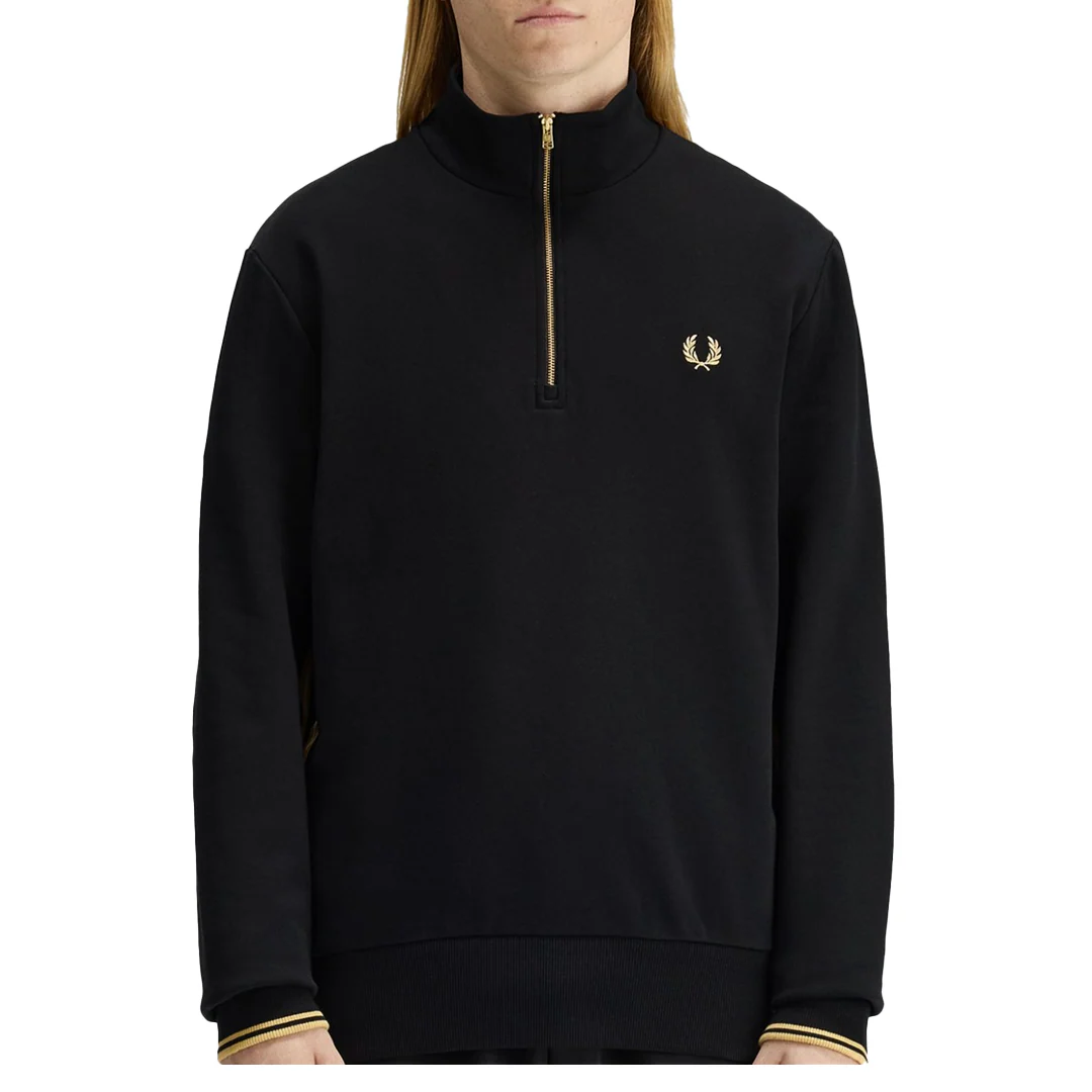 STRIPE TAPE HALF ZIP SWEATSHIRT