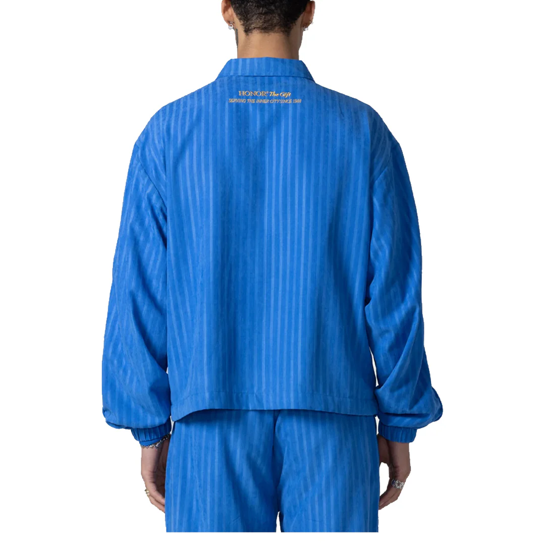 STRIPED ANORAK JACKET BLUE - Image 5