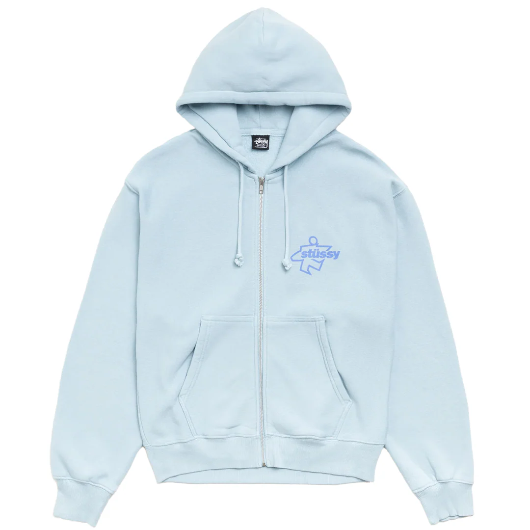 SURF SIZE ZIP HOODIE SKY BLUE - Image 2