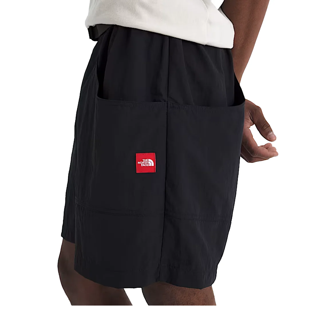 RED BOX NYLON BELTED SHORTS BLACK - Image 3