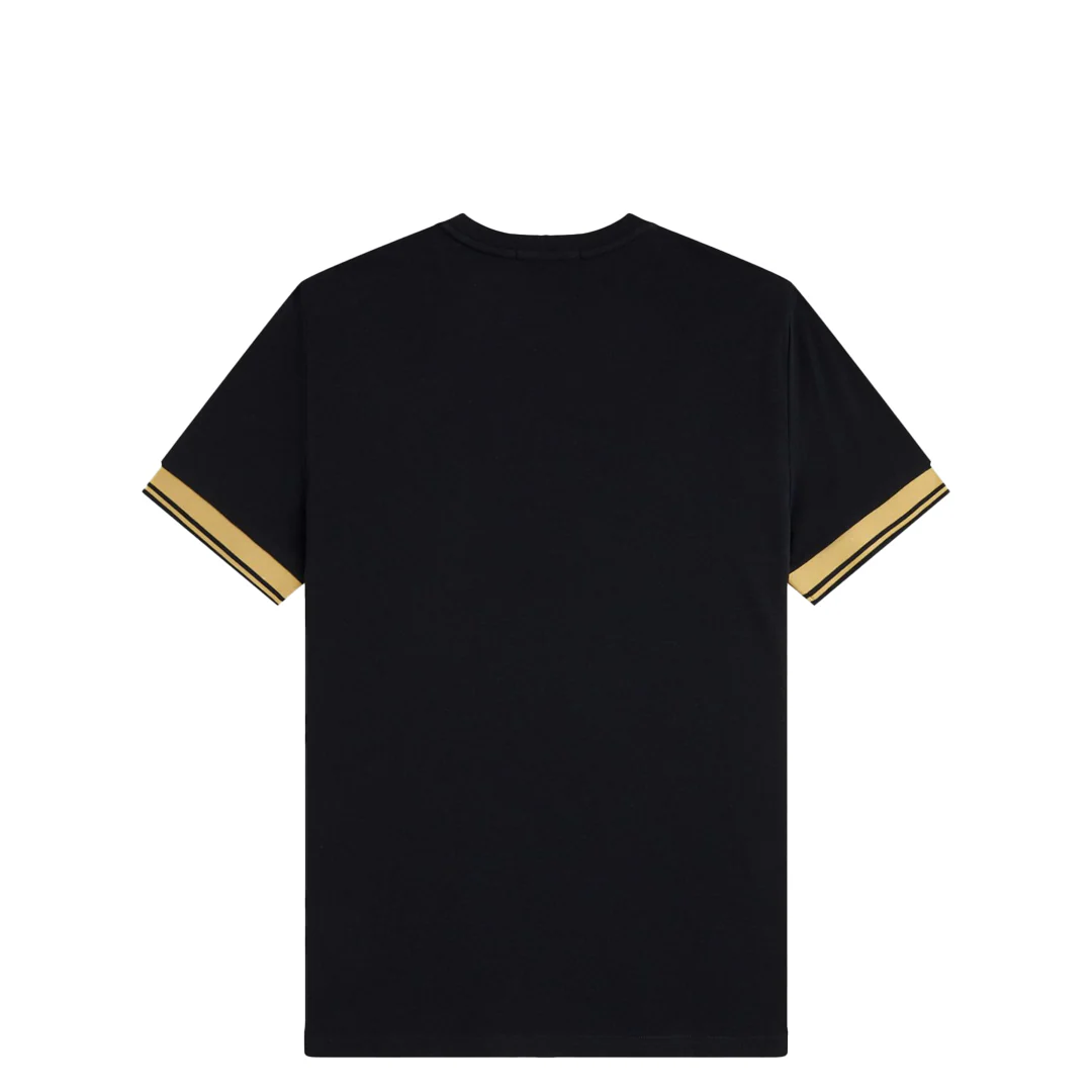 TWIN TIPPED CUFF SHIRT BLACK/ CHAMPAGNE - Image 2