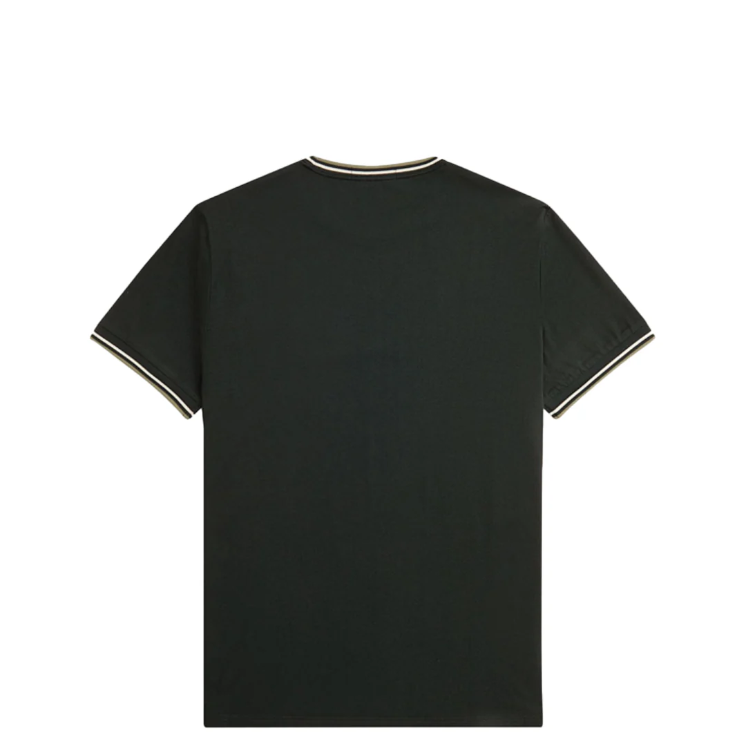 TWIN TIPPED T-SHIRT NIGHT GREEN/LIGHT ECRU - Image 3