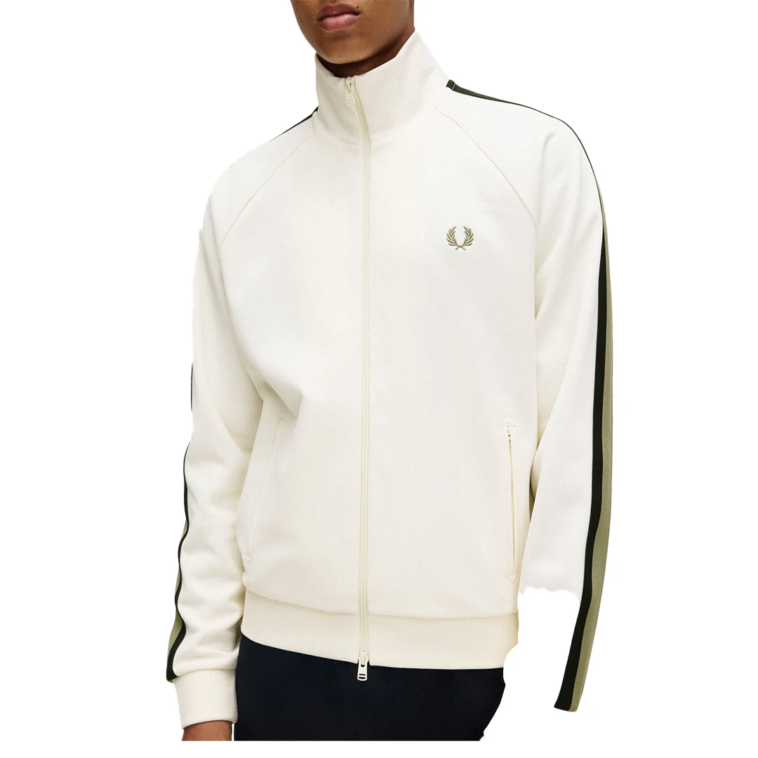 TWO COLOUR TAPE TRACK JACKET LIGHT ECRU - Image 3