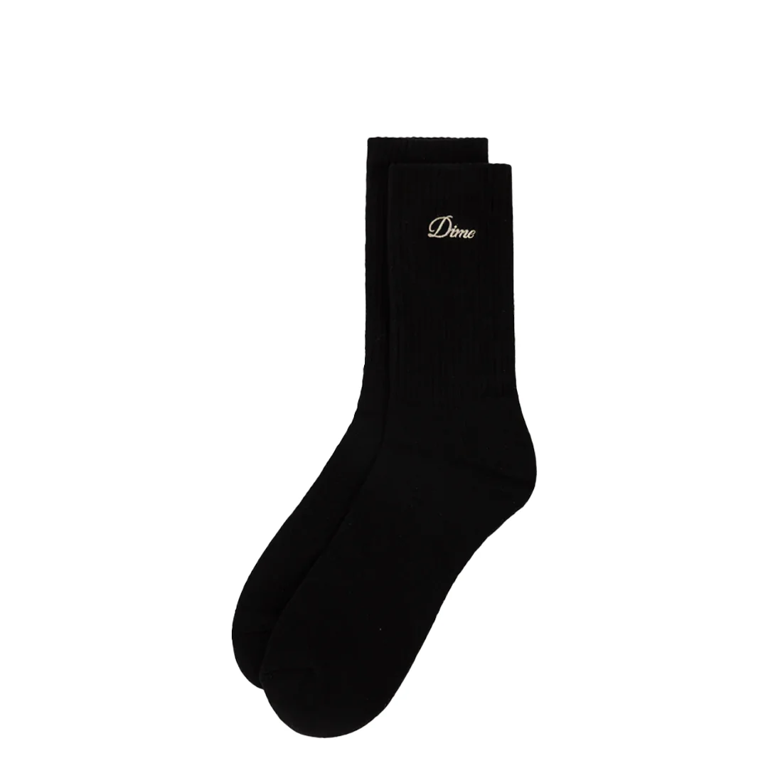 TWO PACK CREW SOCKS BLACK
