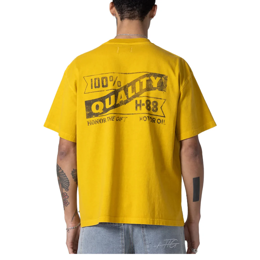 VINTAGE OIL TEE YELLOW - Image 4