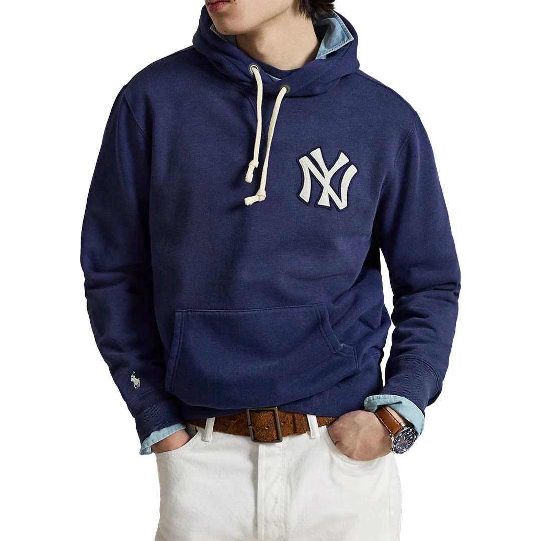 VINTAGE YANKEES HOODIE DARK COBALT - Image 3