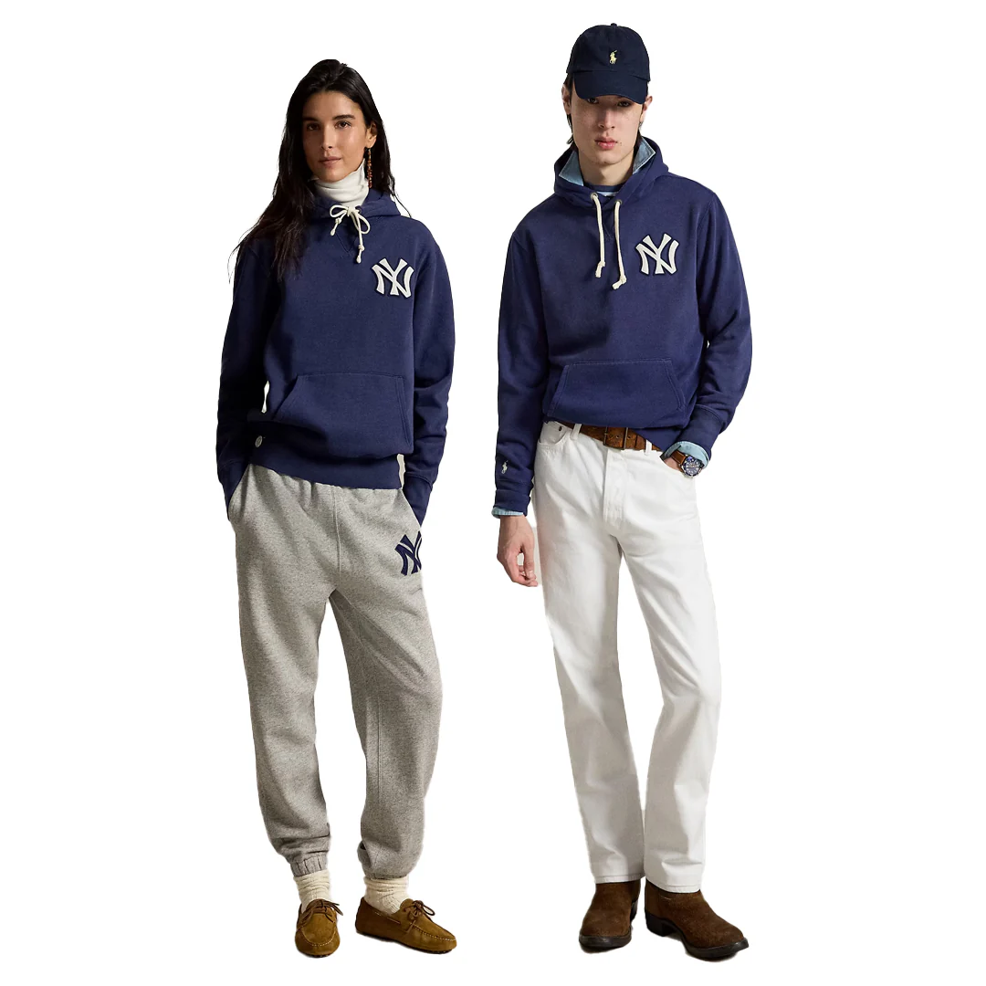 VINTAGE YANKEES HOODIE DARK COBALT - Image 4