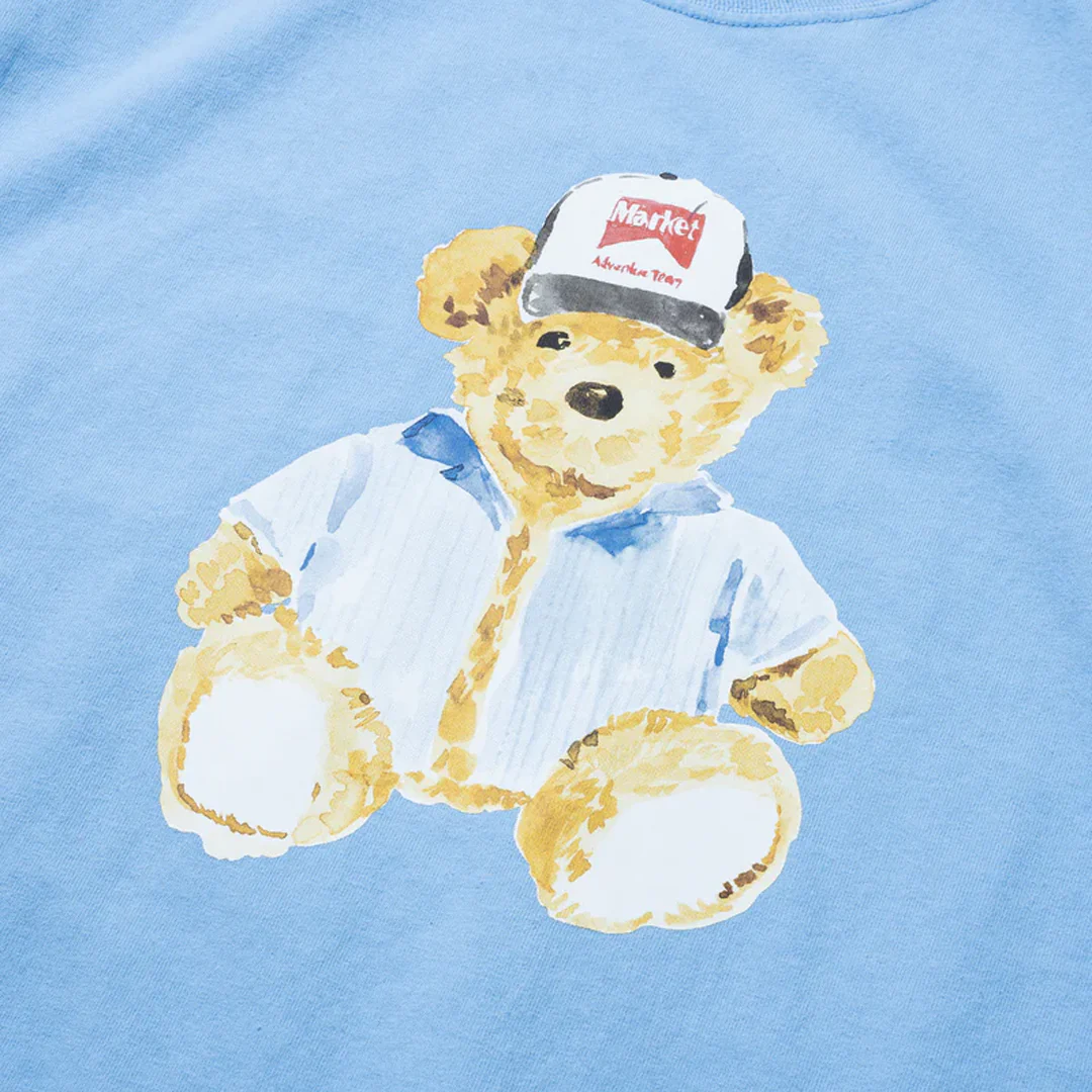 WATERCOLOR TEDDY T-SHIRT DUSK BLUE - Image 3