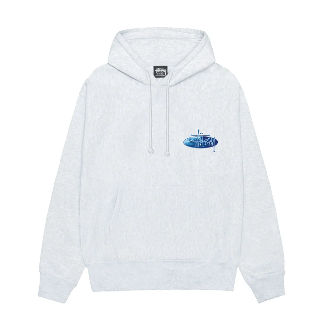 WAVE OVAL HOODIE ASH HEATHER