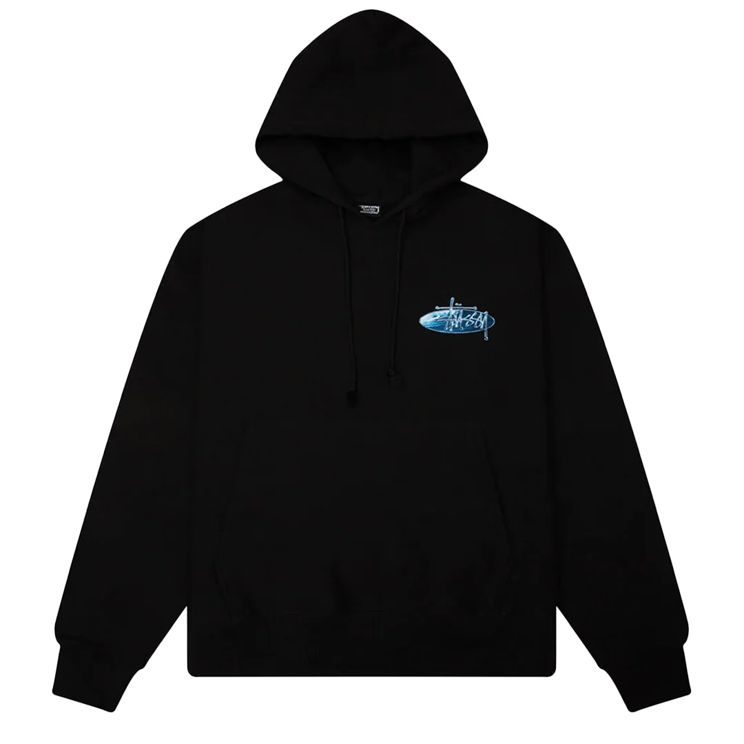 WAVE OVAL HOODIE BLACK