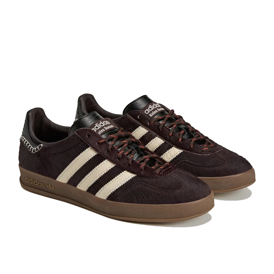 WALES BONNER X ADIDAS GAZELLE PONY SHOES AURORA COFFEE/ WONDER WHITE - Image 2