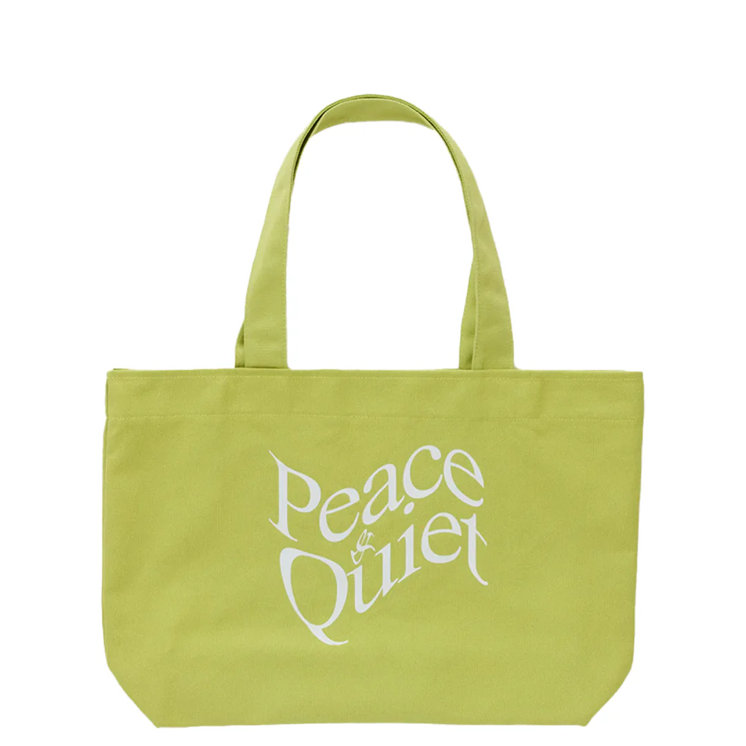 WORDMARK DISTRESSED TOTE BAG MATCHA