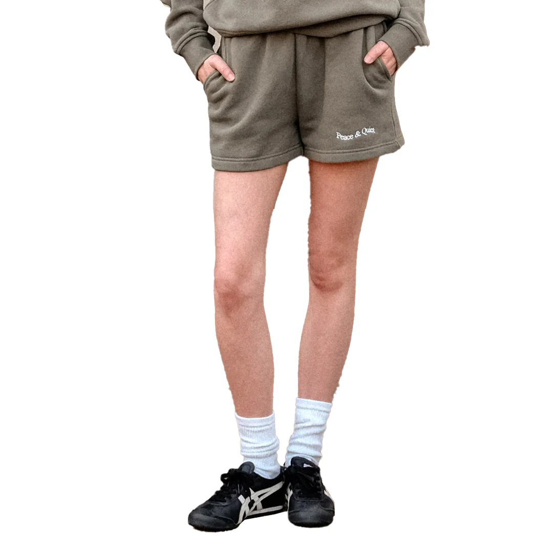 WORDMARK SWEATSHORTS OLIVE - Image 2