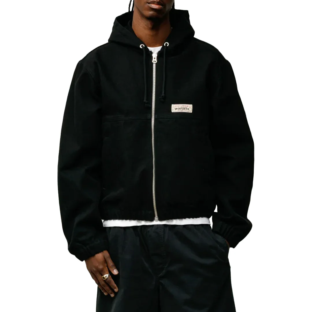 WORK JACKET UNLINED CANVAS BLACK - Image 2